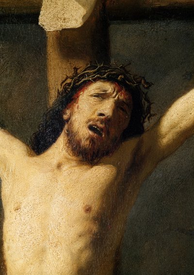Christ on the Cross (detail) by Rembrandt van Rijn